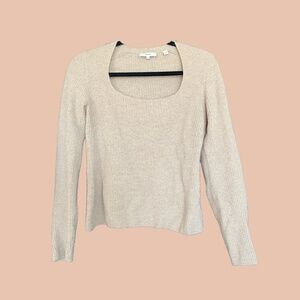 Vince Square-Neck Cashmere Sweater